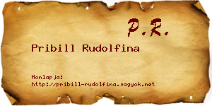Pribill Rudolfina névjegykártya